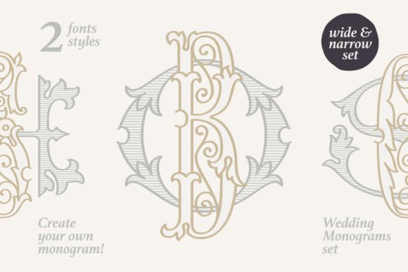Craft Beautiful Products with the Wedding Monograms Font Family