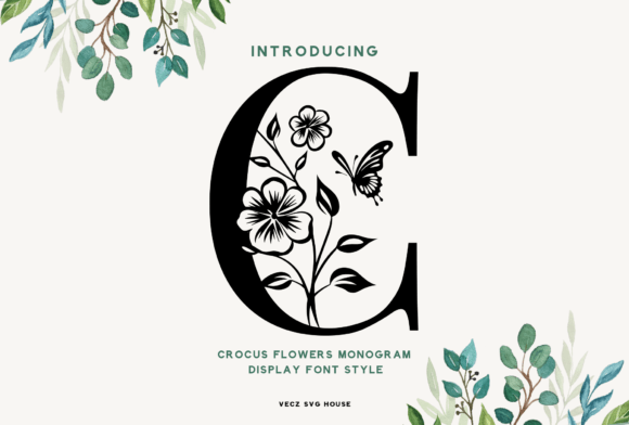 Crocus Monogram: A Decorative Font That Elevates Small Business Branding