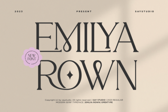 Emilya Rown: A Ligature Serif Font for Editorial Design