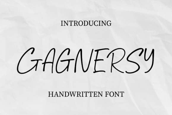 Gagnersy: A Handwritten Font for Editorial Design and Publishing