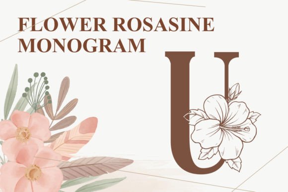 Monogram Flower Rosasine: A Decorative Font for Web Designers