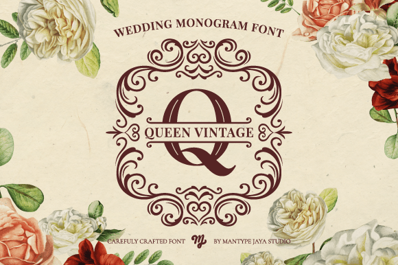 Queen Vintage Monogram: A Decorative Font for Web Design