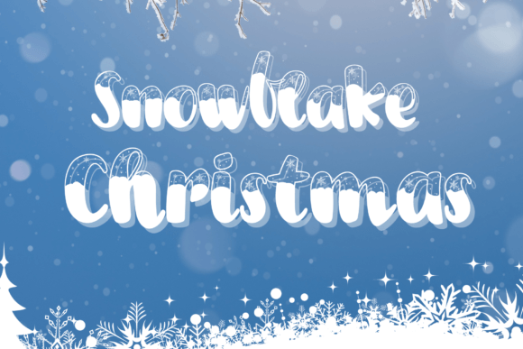 Snowflake Christmas Trio: A Decorative Font for Handmade Sellers