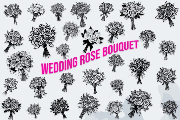 Wedding Rose Bouquet: A Dingbat Font for Romantic Branding