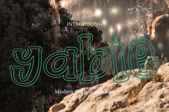 Yabie: A Modern Outline Serif Font for Campaign Designers